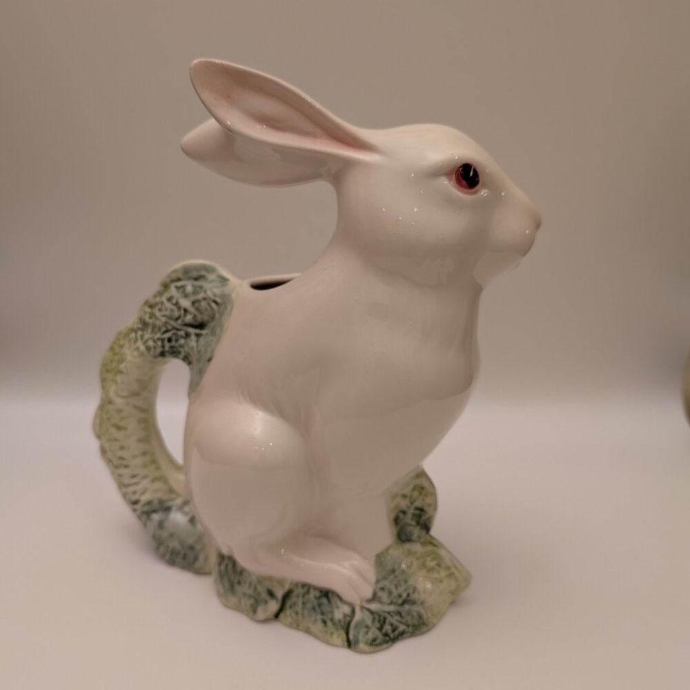 Vintage Pizzato Italy Bunny Pitcher – Handcrafted Ceramic Easter Rabbit 10.5" - Picture 3 of 7